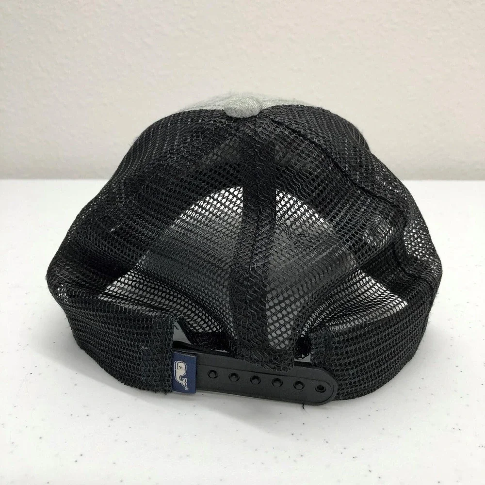 Vineyard Vines Hat Cap Snap Back Mens One Size Gray Mesh Trucker Patch Logo Norm